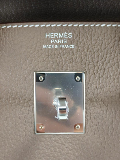 HERMES エルメス バーキン 30 シルバー金具 K刻印 トートバッグ エトゥープ グレー 管理番号：11385