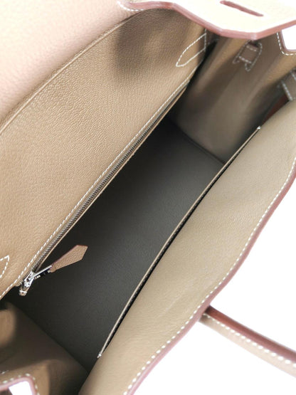 HERMES エルメス バーキン 30 シルバー金具 K刻印 トートバッグ エトゥープ グレー 管理番号：11385