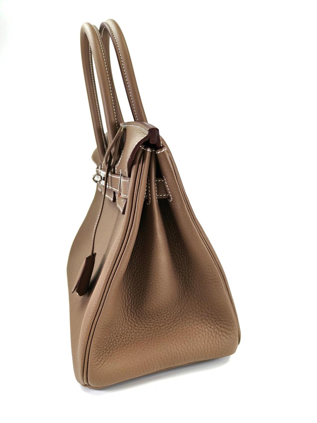 HERMES エルメス バーキン 30 シルバー金具 K刻印 トートバッグ エトゥープ グレー 管理番号：11385