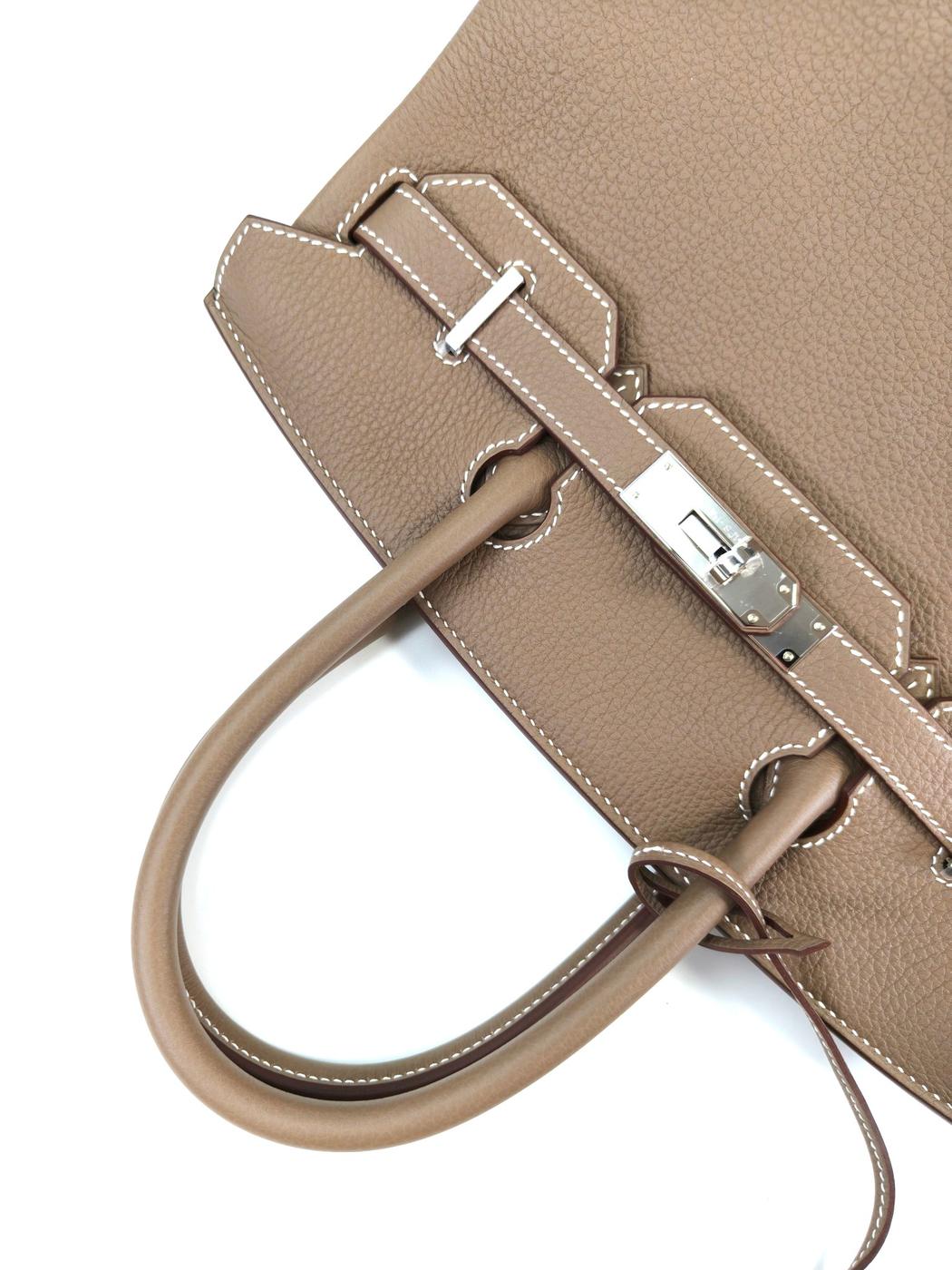 HERMES エルメス バーキン 30 シルバー金具 K刻印 トートバッグ エトゥープ グレー 管理番号：11385