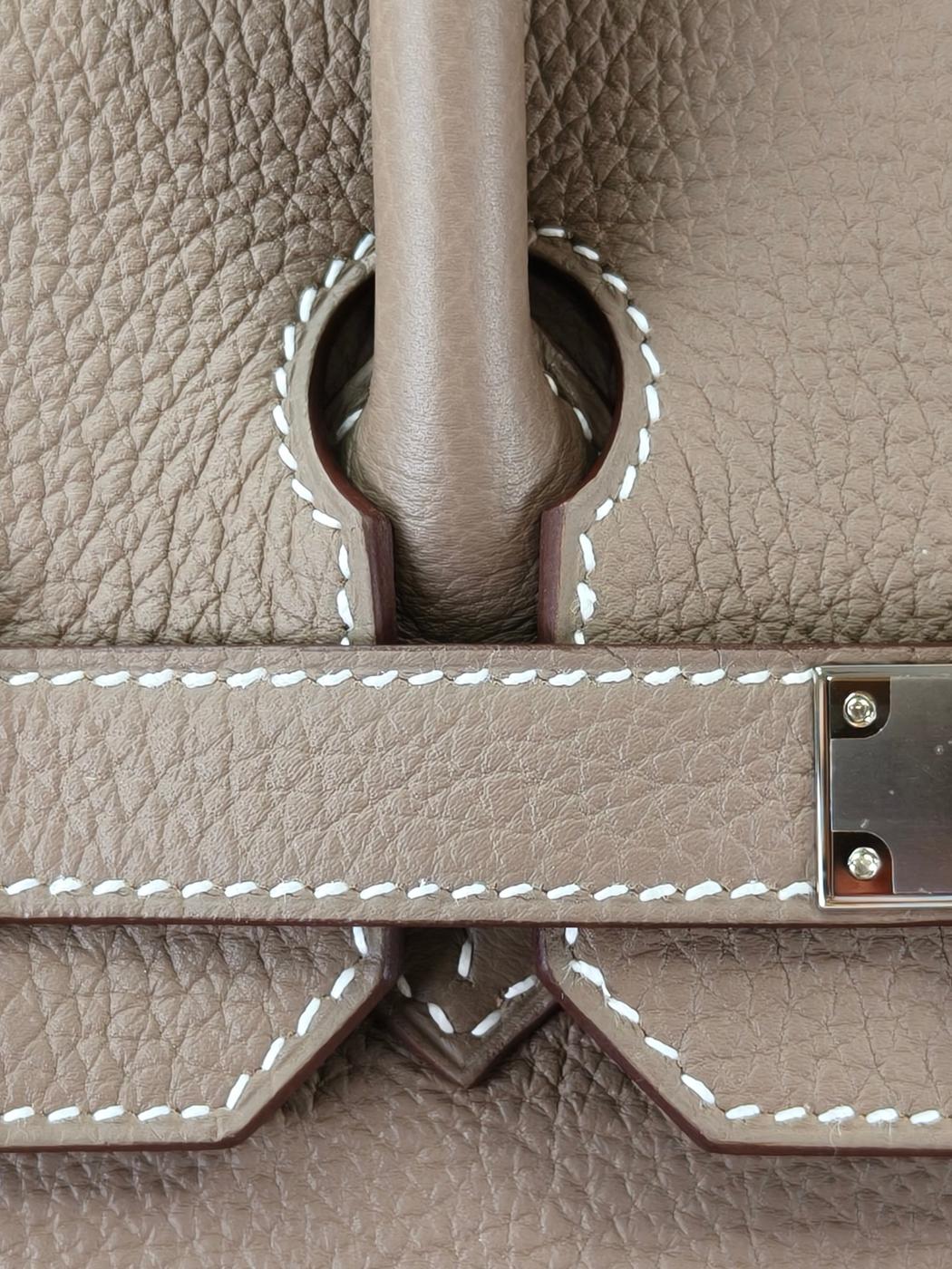 HERMES エルメス バーキン 30 シルバー金具 K刻印 トートバッグ エトゥープ グレー 管理番号：11385