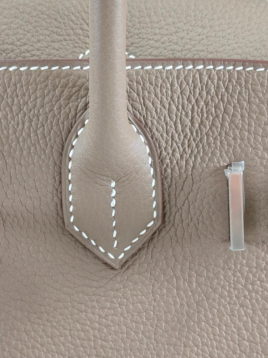 HERMES エルメス バーキン 30 シルバー金具 K刻印 トートバッグ エトゥープ グレー 管理番号：11385