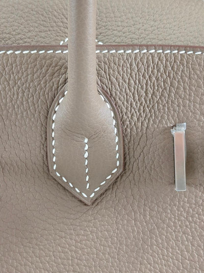 HERMES エルメス バーキン 30 シルバー金具 K刻印 トートバッグ エトゥープ グレー 管理番号：11385