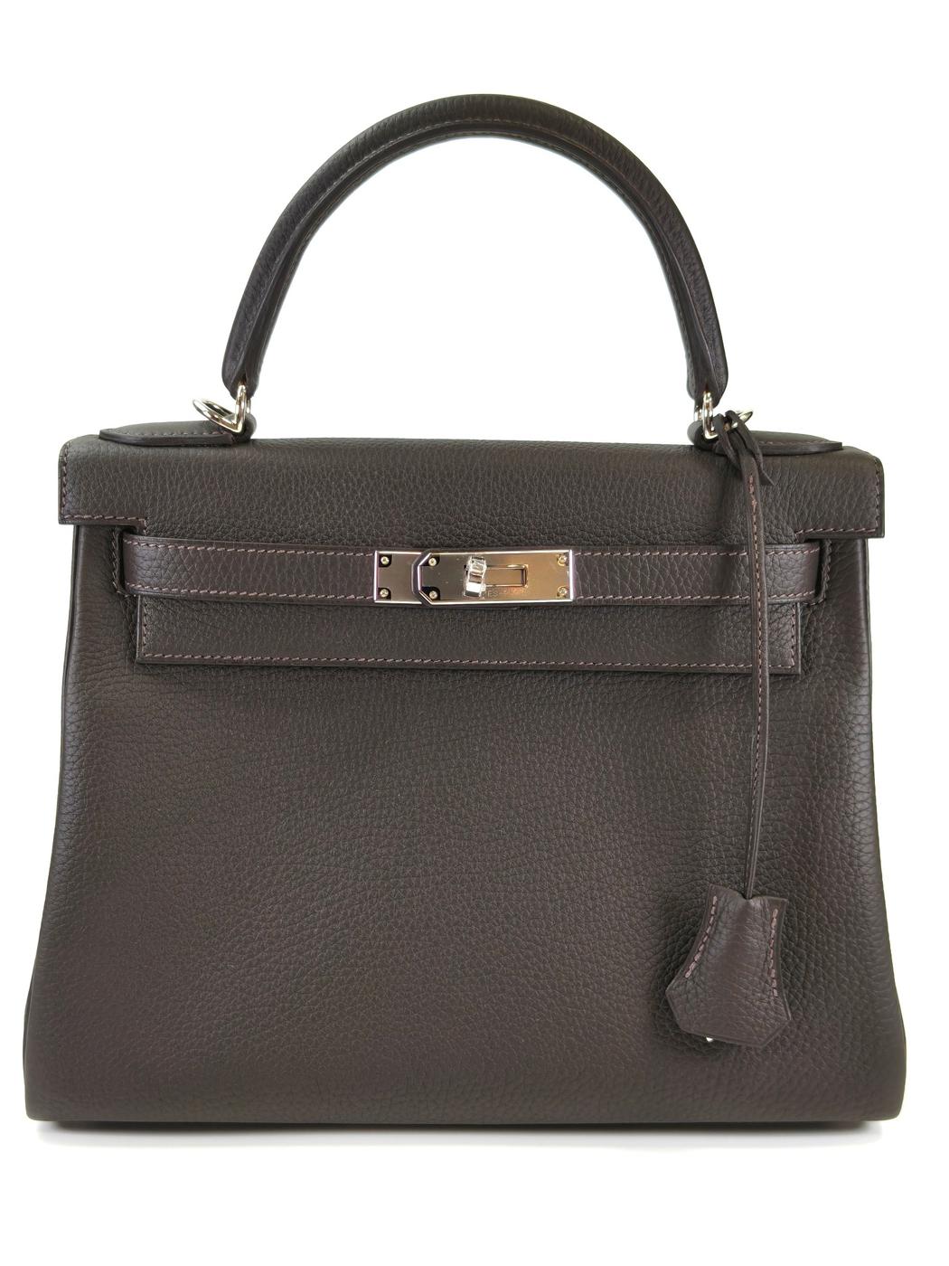HERMES エルメス ケリー28 SV金具 K刻 ハンドバッグ ショルダーバッグ 2way グレー 管理番号：11386