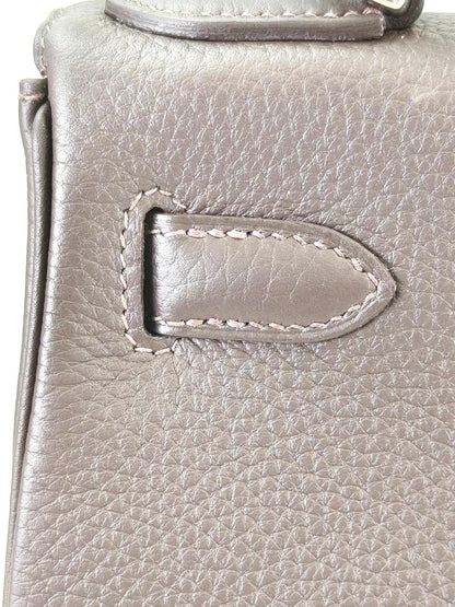 HERMES エルメス ケリー28 SV金具 K刻 ハンドバッグ ショルダーバッグ 2way グレー 管理番号：11386