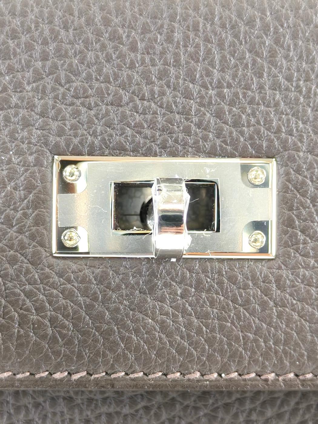 HERMES エルメス ケリー28 SV金具 K刻 ハンドバッグ ショルダーバッグ 2way グレー 管理番号：11386