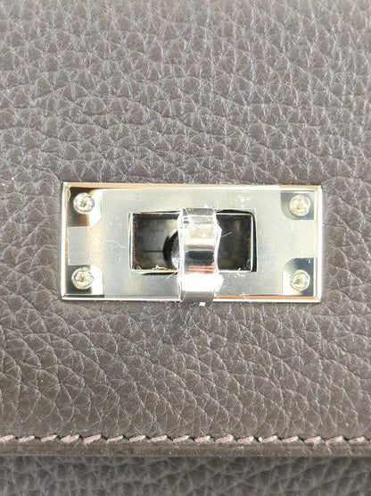 HERMES エルメス ケリー28 SV金具 K刻 ハンドバッグ ショルダーバッグ 2way グレー 管理番号：11386