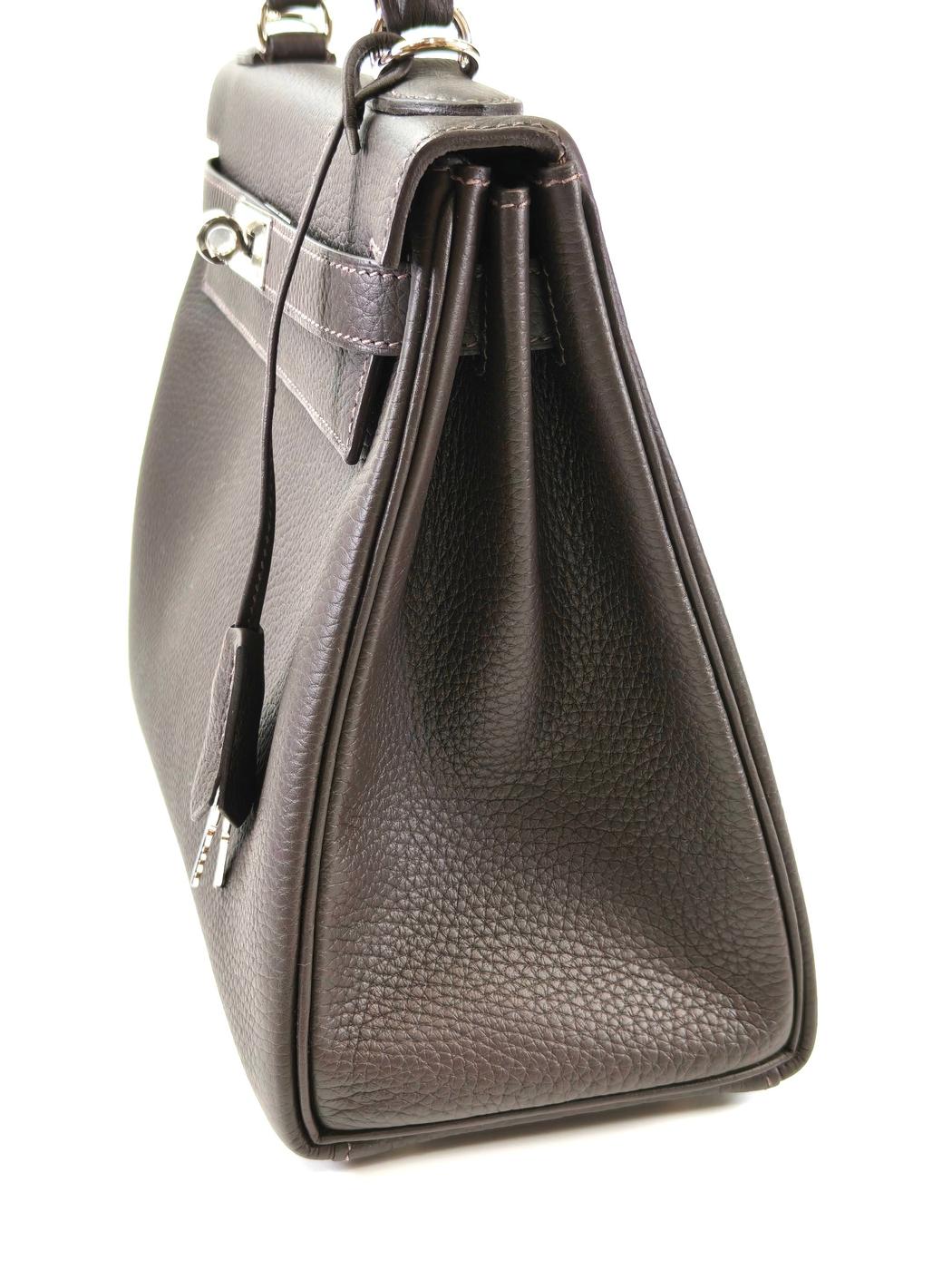 HERMES エルメス ケリー28 SV金具 K刻 ハンドバッグ ショルダーバッグ 2way グレー 管理番号：11386