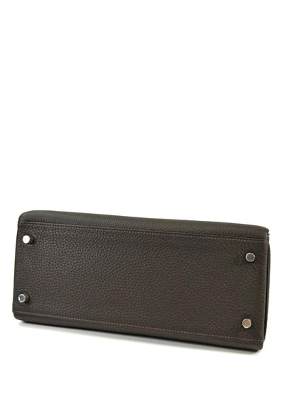 HERMES エルメス ケリー28 SV金具 K刻 ハンドバッグ ショルダーバッグ 2way グレー 管理番号：11386