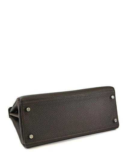HERMES エルメス ケリー28 SV金具 K刻 ハンドバッグ ショルダーバッグ 2way グレー 管理番号：11386