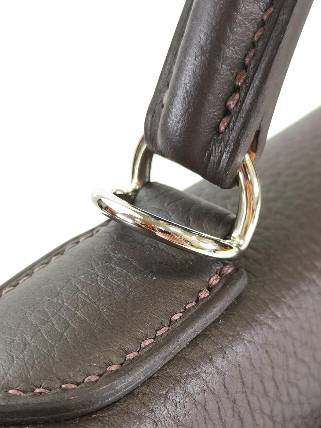 HERMES エルメス ケリー28 SV金具 K刻 ハンドバッグ ショルダーバッグ 2way グレー 管理番号：11386
