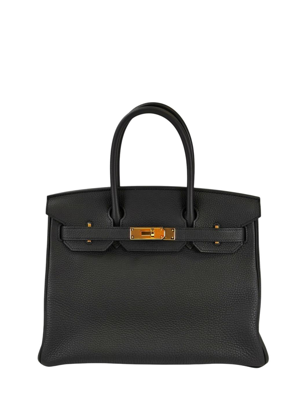 HERMES エルメス バーキン 30 金具 Y刻印 トートバッグ ブラック 管理番号：11396
