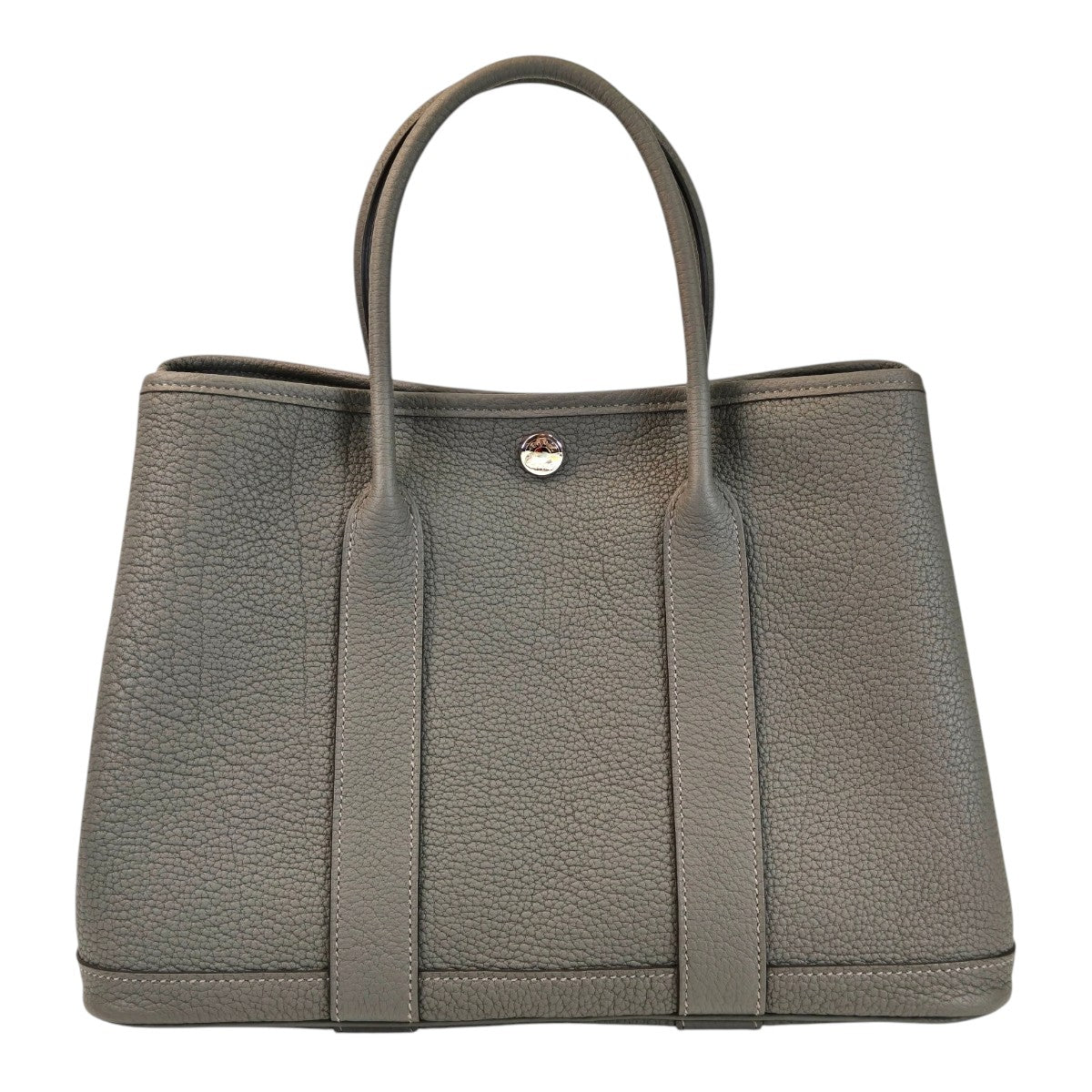 HERMES エルメス ガーデンパーティ TPM U刻 トートバッグ グレー グリメイヤー 管理番号：11418