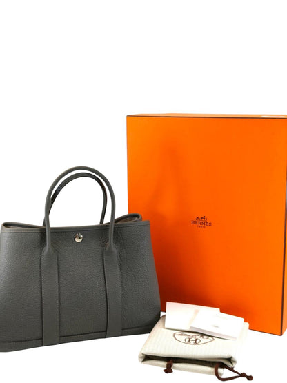 HERMES エルメス ガーデンパーティ TPM U刻 トートバッグ グレー グリメイヤー 管理番号：11418