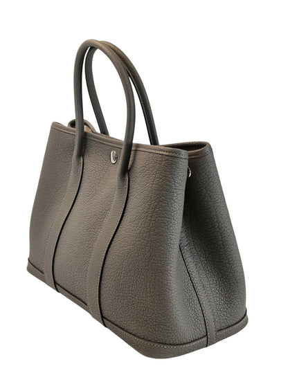 HERMES エルメス ガーデンパーティ TPM U刻 トートバッグ グレー グリメイヤー 管理番号：11418