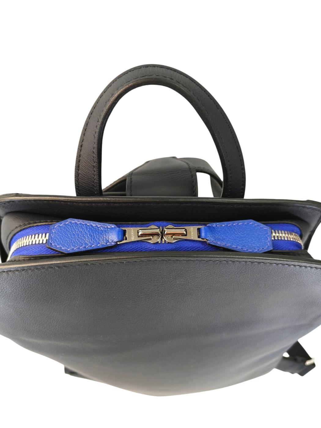 HERMES エルメス シティー27 リュック ブラック×ブルー 管理番号：11426