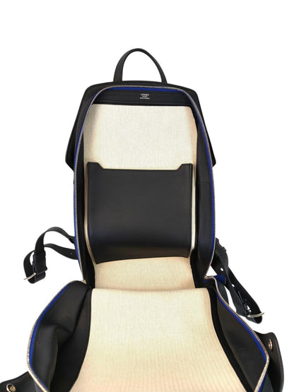 HERMES エルメス シティー27 リュック ブラック×ブルー 管理番号：11426