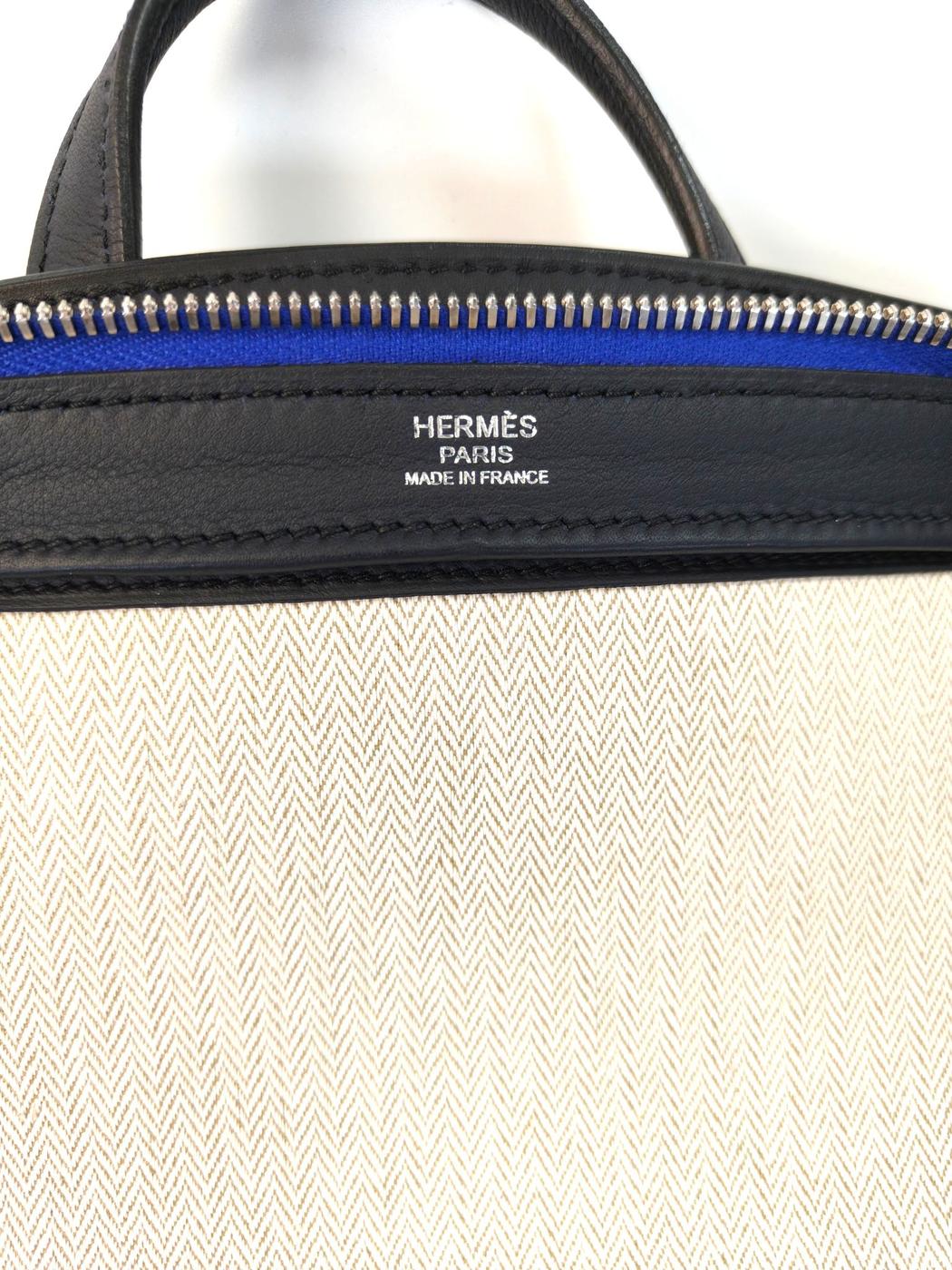 HERMES エルメス シティー27 リュック ブラック×ブルー 管理番号：11426