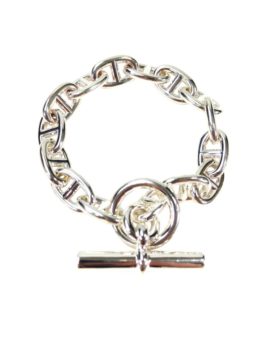 HERMES エルメス シェーヌダンクル ブレスレット MM 15コマ 銀 Ag925 シルバー 管理番号：11438