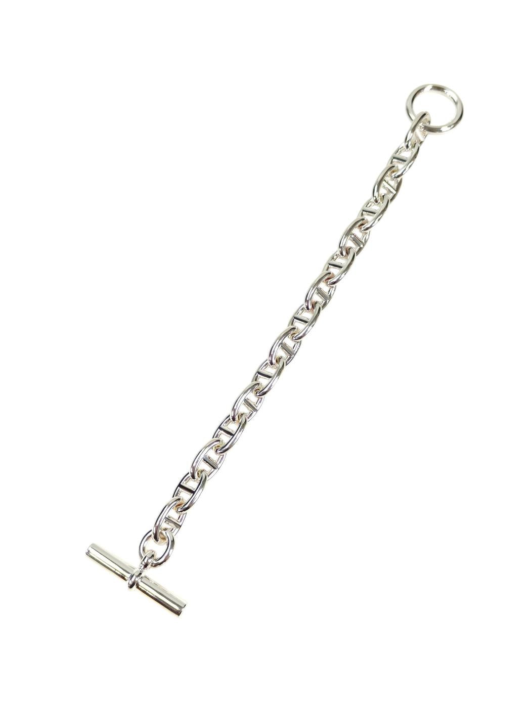 HERMES エルメス シェーヌダンクル ブレスレット MM 15コマ 銀 Ag925 シルバー 管理番号：11438