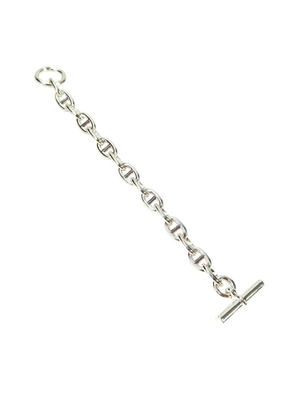 HERMES エルメス シェーヌダンクル ブレスレット MM 15コマ 銀 Ag925 シルバー 管理番号：11438