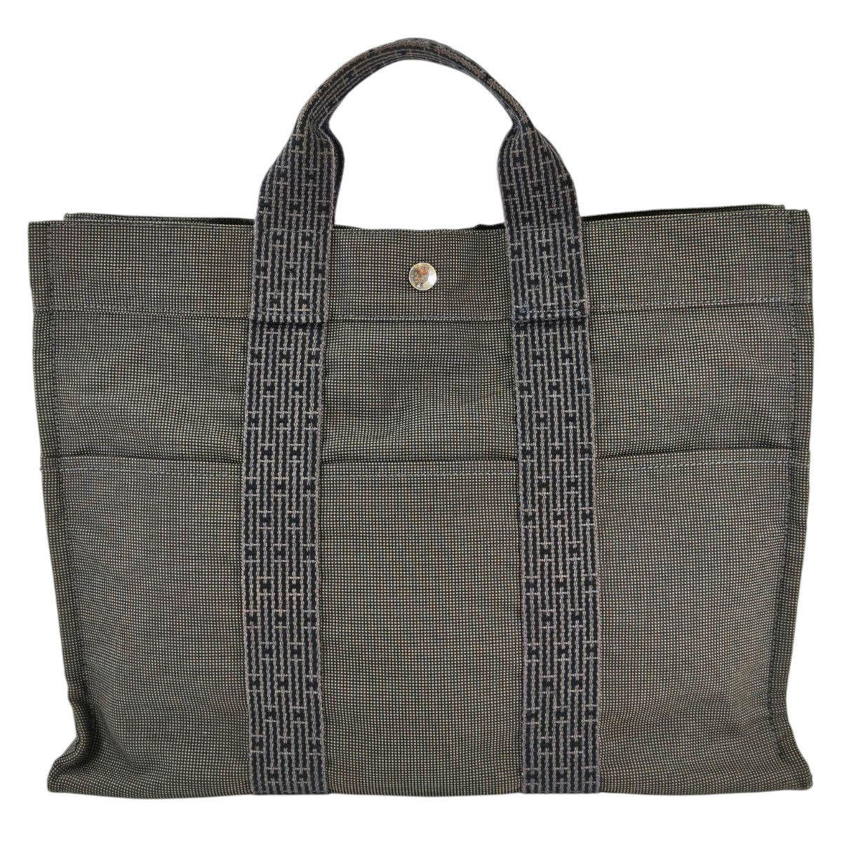 HERMES エルメス エールラインMM トートバック グレー系 メンズ レディース シルバー金具 管理番号：11443