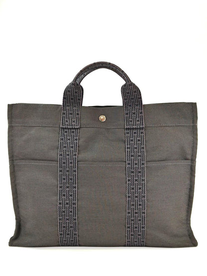 HERMES エルメス エールラインMM トートバック グレー系 メンズ レディース シルバー金具 管理番号：11443