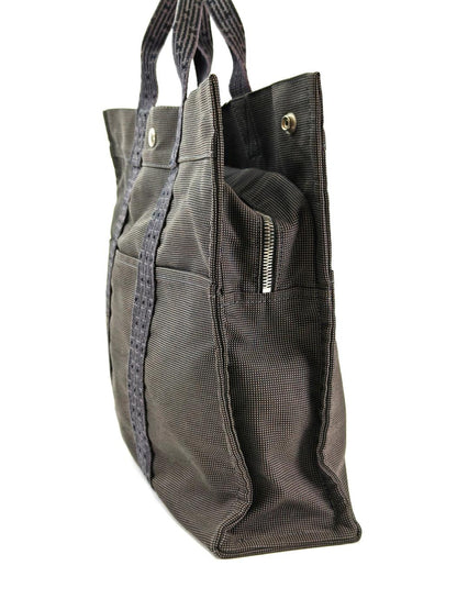 HERMES エルメス エールラインMM トートバック グレー系 メンズ レディース シルバー金具 管理番号：11443