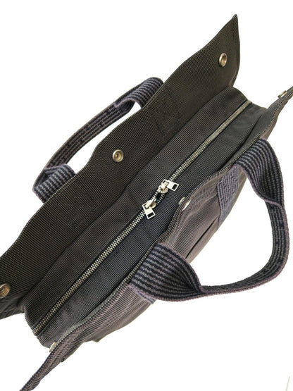 HERMES エルメス エールラインMM トートバック グレー系 メンズ レディース シルバー金具 管理番号：11443