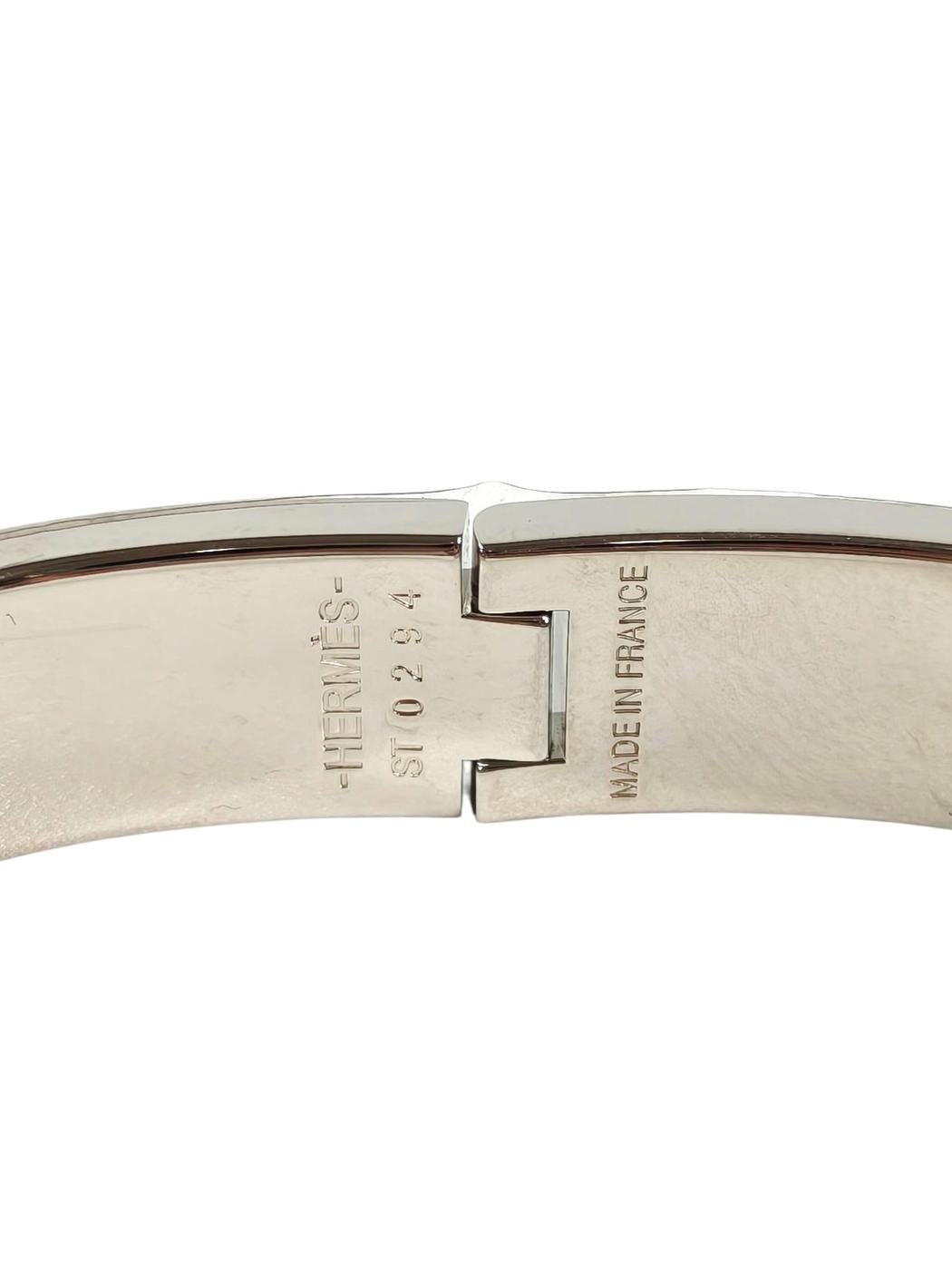 HERMES エルメス クリックH ブレスレット レッド×シルバー 管理番号：11463