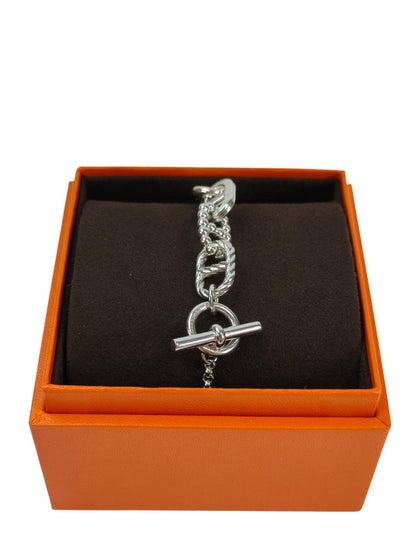 HERMES エルメス シェーヌダンクル アレアⅡ スモール ブレスレット シルバー 管理番号：11464