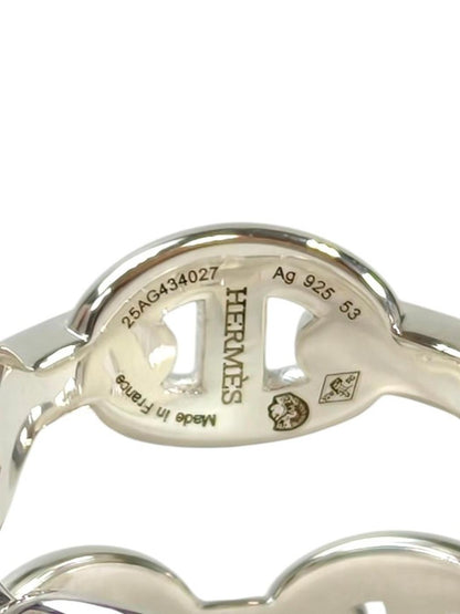 HERMES エルメス シェーヌダンクル アンシェネ ダブル リング ＃53 13号 シルバー 管理番号：11465