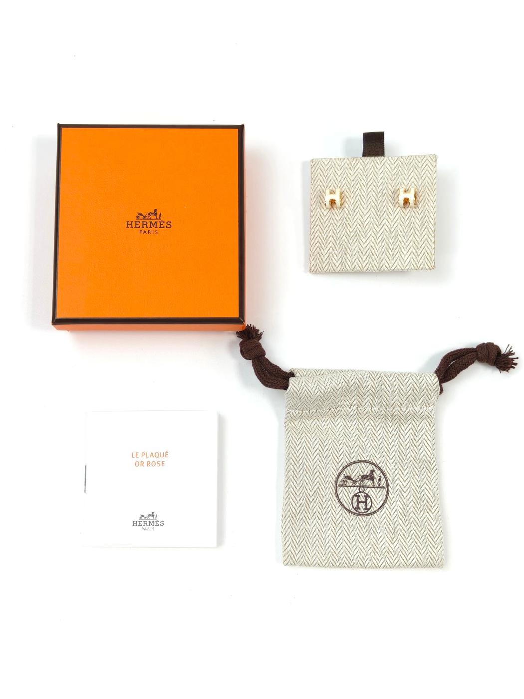 HERMES エルメス ミニポップHピアス ホワイト 管理番号：11485