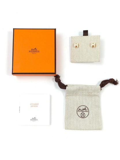 HERMES エルメス ミニポップHピアス ホワイト 管理番号：11485