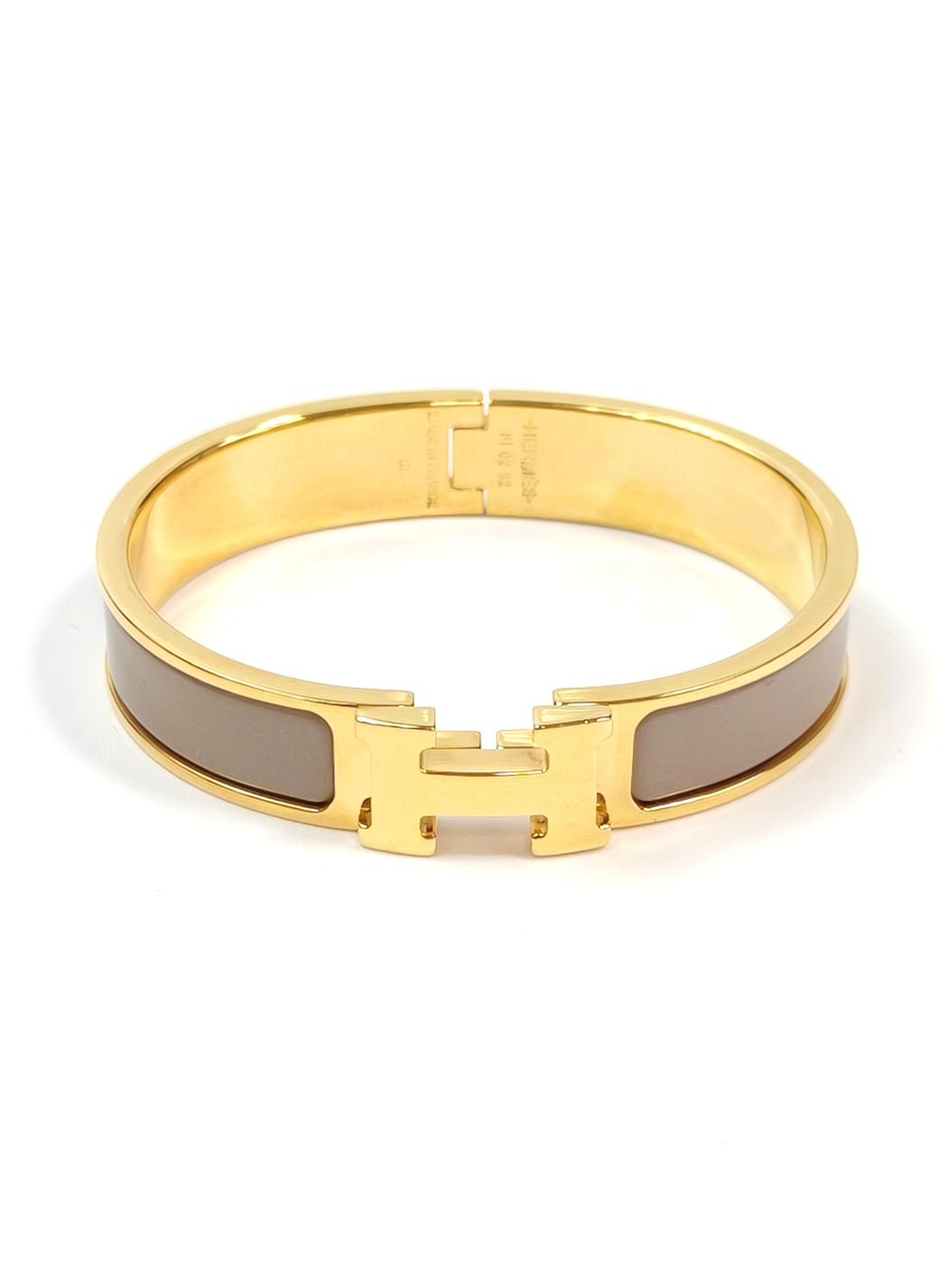 HERMES エルメス クリックH PM バングル ベージュ×ゴールド 管理番号：11502