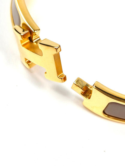 HERMES エルメス クリックH PM バングル ベージュ×ゴールド 管理番号：11502