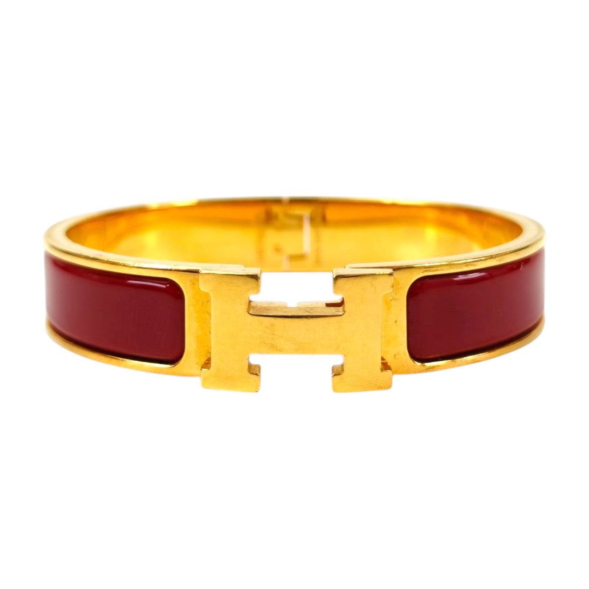 HERMES エルメス クリックH ブレスレット レッド×ゴールド 管理番号：11503
