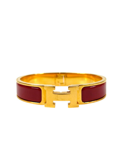 HERMES エルメス クリックH ブレスレット レッド×ゴールド 管理番号：11503