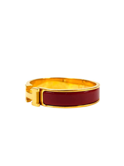 HERMES エルメス クリックH ブレスレット レッド×ゴールド 管理番号：11503
