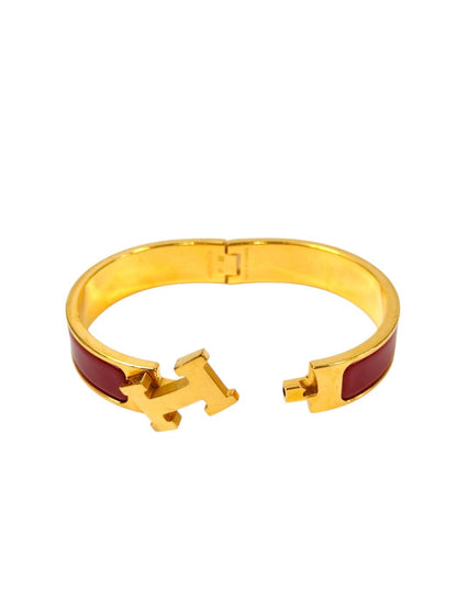 HERMES エルメス クリックH ブレスレット レッド×ゴールド 管理番号：11503