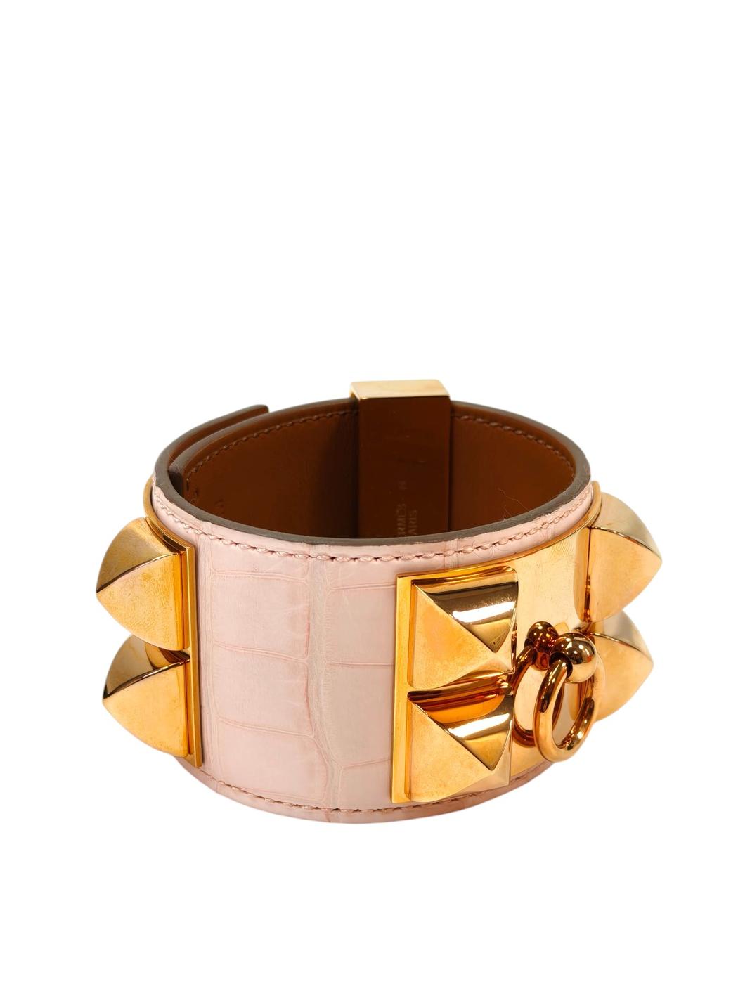 HERMES エルメス コリエドシアン B刻印 バングル ピンク  管理番号：11505