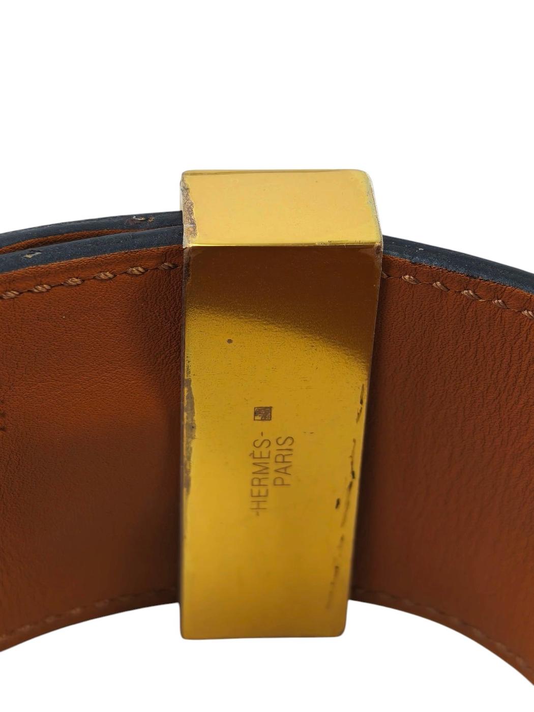 HERMES エルメス コリエドシアン T刻印 バングル ブルー 管理番号：11506