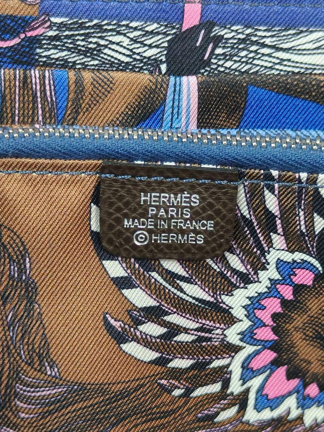 HERMES エルメス アザップロング シルクイン ラウンドファスナーZ刻印 ダークブラウン 管理番号：11510