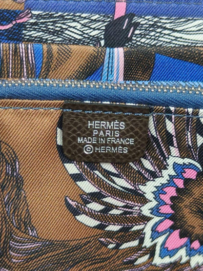 HERMES エルメス アザップロング シルクイン ラウンドファスナーZ刻印 ダークブラウン 管理番号：11510