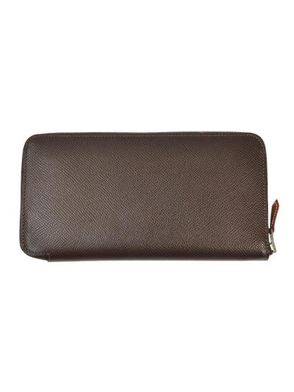 HERMES エルメス アザップロング シルクイン ラウンドファスナーZ刻印 ダークブラウン 管理番号：11510