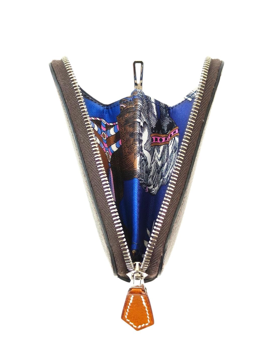 HERMES エルメス アザップロング シルクイン ラウンドファスナーZ刻印 ダークブラウン 管理番号：11510