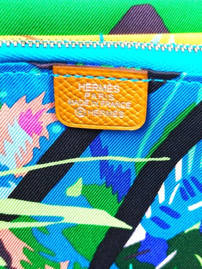 HERMES エルメス アザップロング シルクイン ラウンドファスナー B刻印 財布 ブラウン 管理番号：11511
