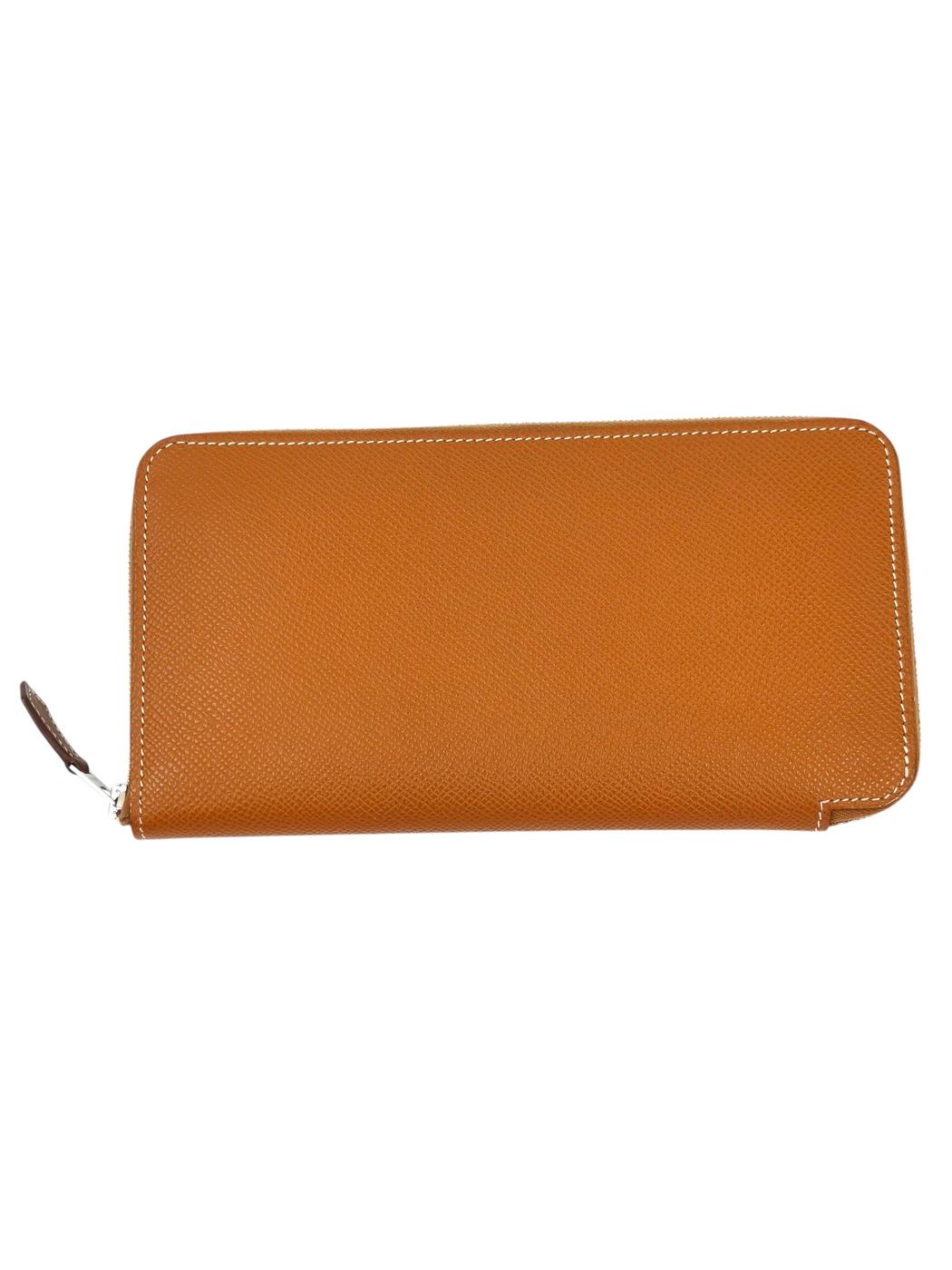 HERMES エルメス アザップロング シルクイン ラウンドファスナー B刻印 財布 ブラウン 管理番号：11511