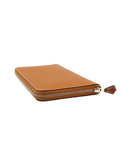 HERMES エルメス アザップロング シルクイン ラウンドファスナー B刻印 財布 ブラウン 管理番号：11511