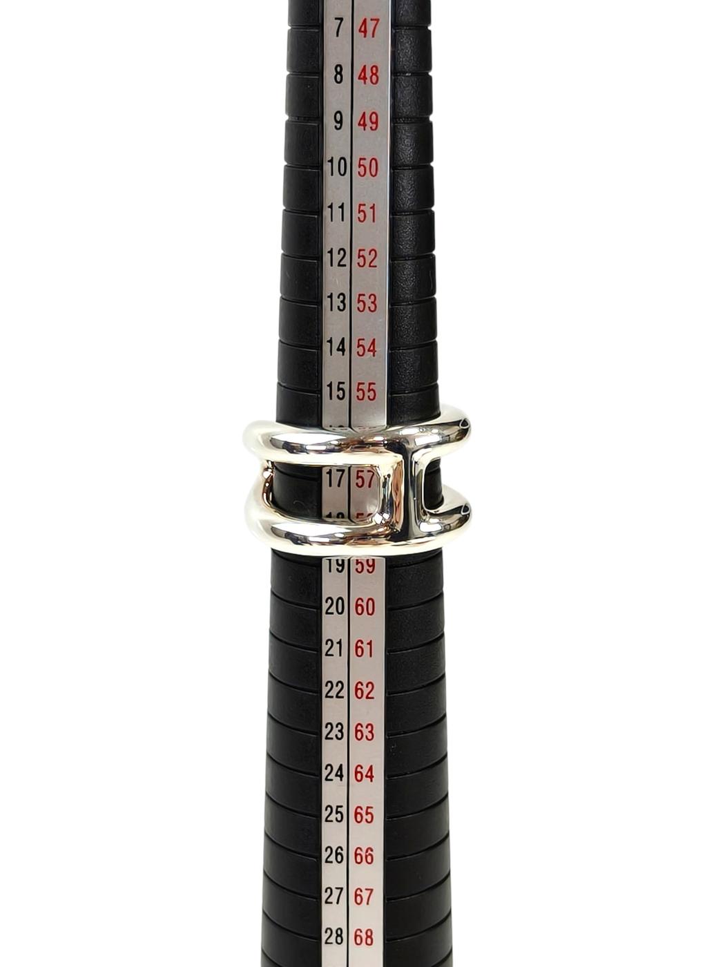 HERMES エルメス オスモス GM Ag925 ＃57 リング 銀 管理番号：11522